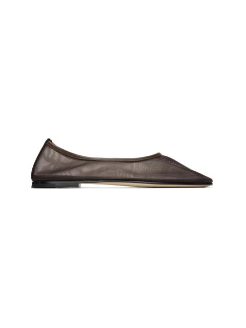 Brown Balla Mesh Ballerina Flats