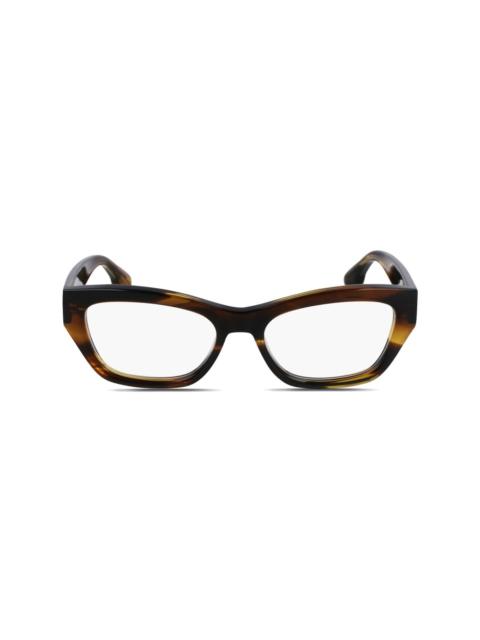 geometric-frame glasses