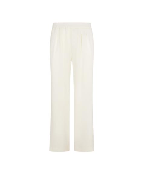 PERFORATED DOT SILK TWILL PLEATED LOUNGE PANT