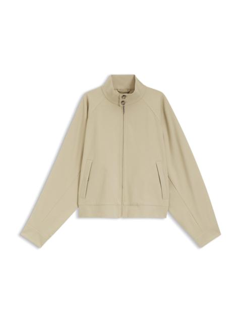 COTTON-STRETCH BOMBER JACKET WITH ZIP