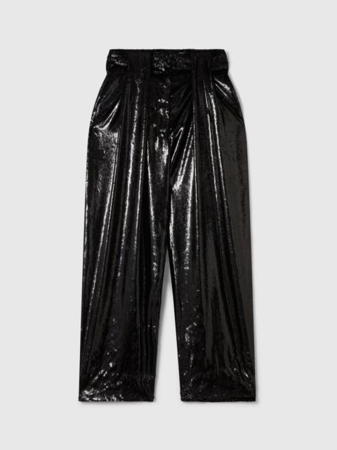 Slouchy Paneled Velvet Pants