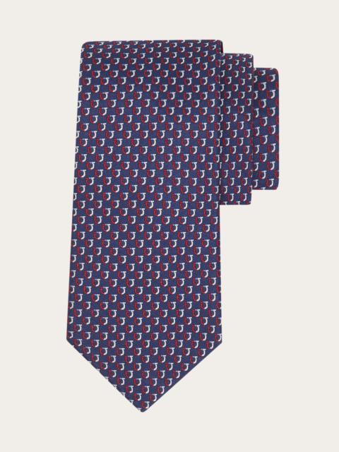 Bicolor Gancini jacquard tie