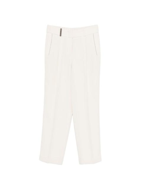 pin-stripe pleat trousers