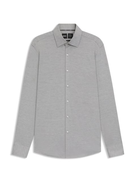 SLIM-FIT SHIRT IN BRUSHED PERFORMANCE-STRETCH FLANNEL