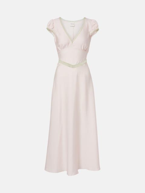 Perla lace-trimmed midi dress