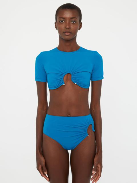 Ruched Crescent Swim Tee