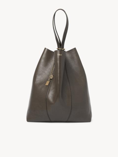 LARGE CHLOÉ SPIN TOTE BAG IN GRAINED LEATHER