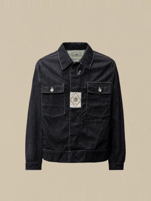 3/1 Hand Plated Denim Short Jacket