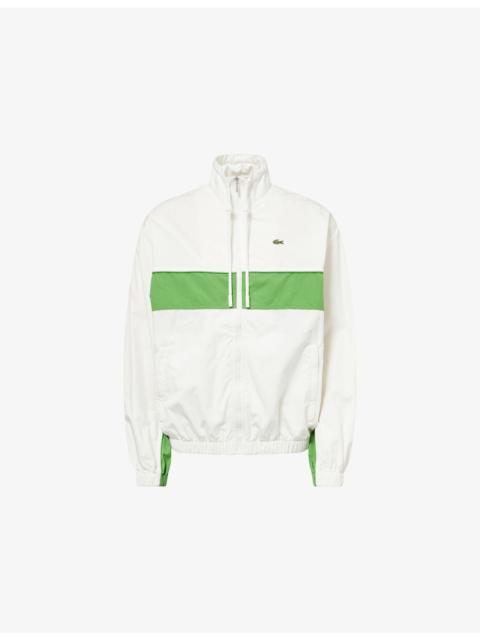 Contrast-Stripe Cotton-Blend Track Jacket