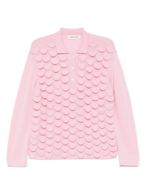 bird feather polo shirt