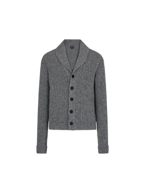 CASHMERE SHAWL COLLAR CARDIGAN