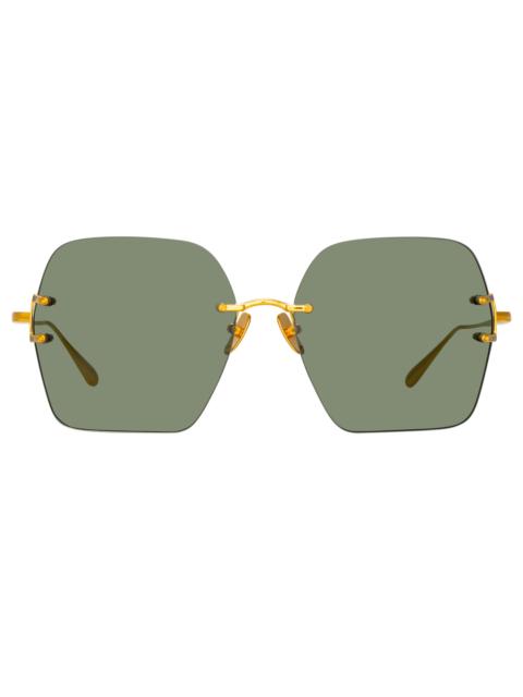 CARINA OVERSIZED SUNGLASSES IN YELLOW GOLD