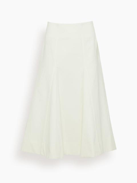 Sculptural Cotton Skirt in Paper White