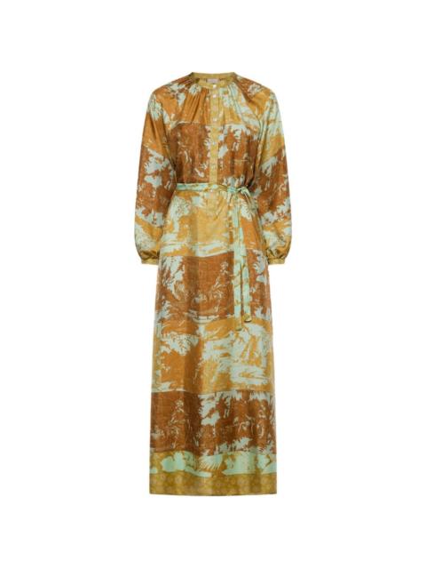 Aloe belted floral-print maxi dress