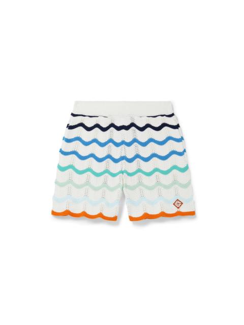 Gradient Wave Crochet Shorts | Casablanca Paris