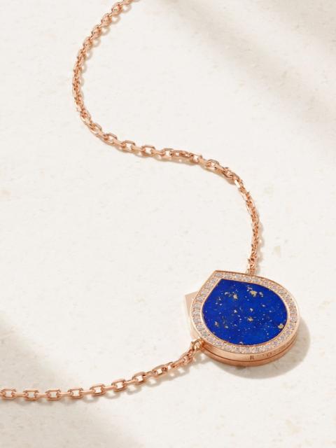 Antifer 18-karat rose gold, lapis lazuli and diamond necklace Gold