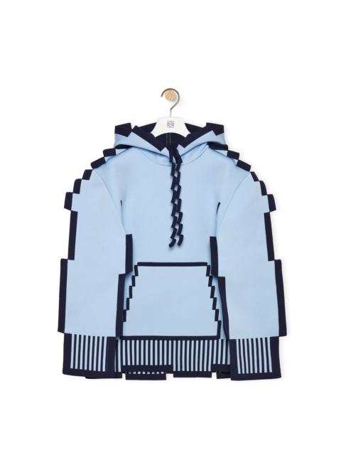 Pixelated hoodie in technical knit