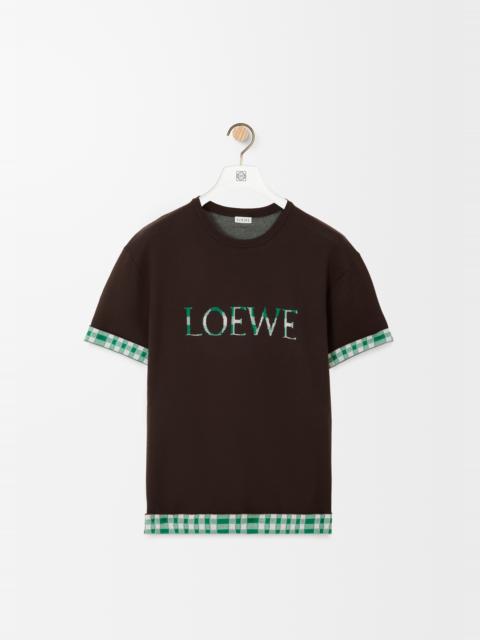 Top in wool and cotton