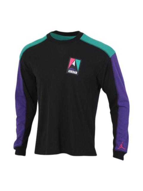 Air Jordan Winter Utility Colorblock logo Casual Round Neck Black CT3382-010