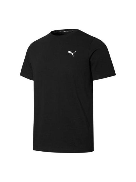 PUMA Small Logo Round Neck Sports Short Sleeve Black 848723-01
