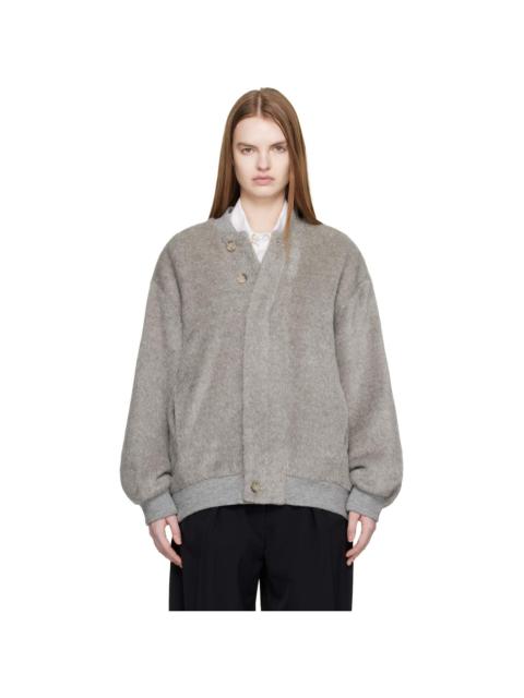SSENSE Exclusive Gray Brushed Bomber Jacket