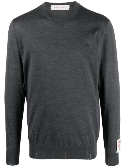 ribbed-knit crew neck sweatshirt