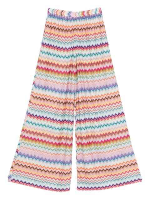 zigzag palazzo pants