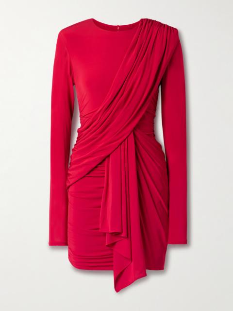 Georgia Ruched Draped Jersey Mini Dress