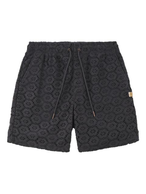 crochet-knit shorts