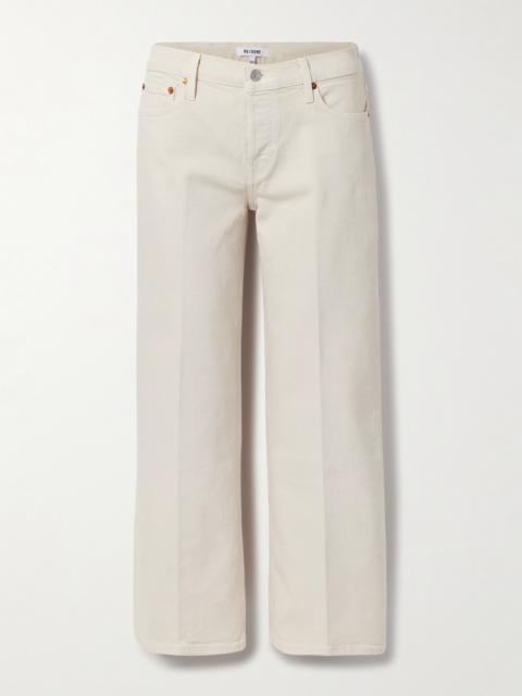 Cropped Mid-rise Wide-leg Jeans