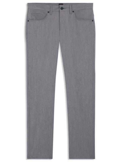 DELAWARE SLIM-FIT TROUSERS IN WRINKLE-RESISTANT DOBBY