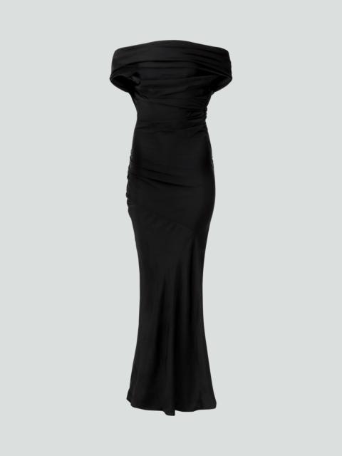 SLEEVELESS BOUND DRESS OBSIDIAN