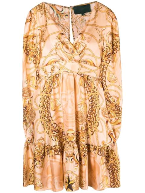 New Baroque longsleeved mini dress