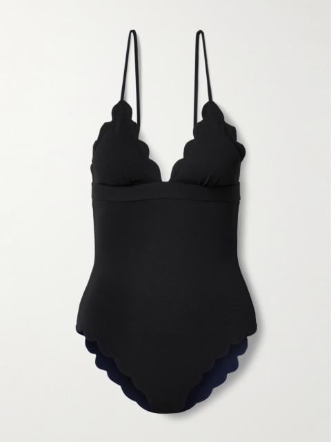 Santa Clara Scalloped Crepe Swimsuit