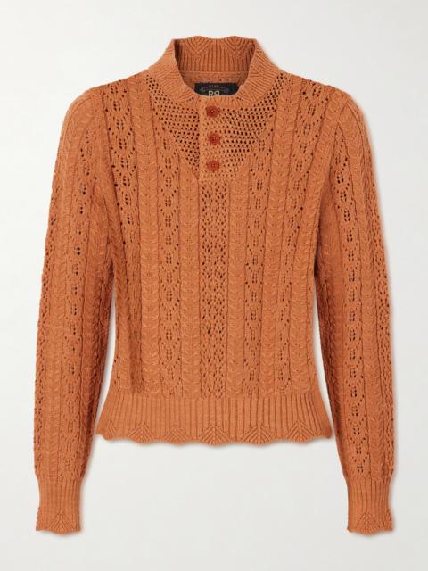 Hannah Crocheted Cotton Sweater