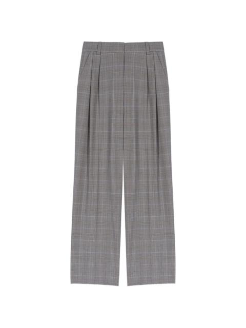 checked-pattern trousers