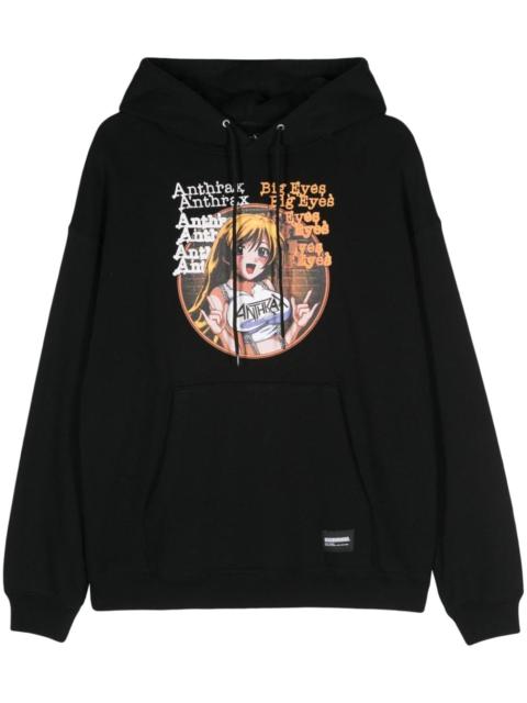 x Anthrax logo-print hoodie