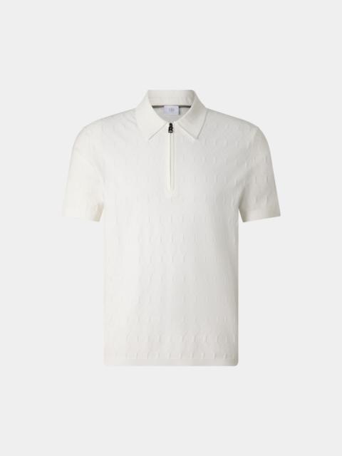 Maxim knitted polo shirt in Off-White