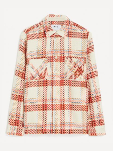 Whiting Ecru-Red Check Overshirt