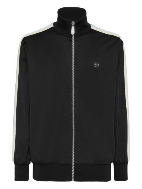 high-neck zip-up track jacket