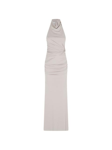 halter draped dress
