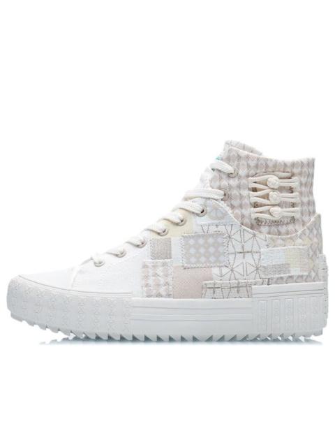 Li-Ning CF WuXing Canvas Hi Shoes 'White Grey' AGCR490-3