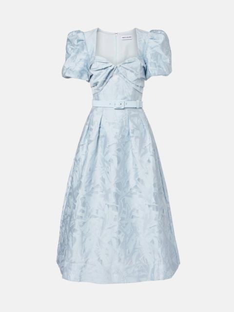 Anneli cotton-blend jacquard midi dress