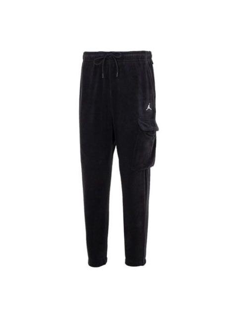 Air Jordan Casual Thicken Fleece Lined Bundle Feet Sports Pants Men's Black DV1568-010