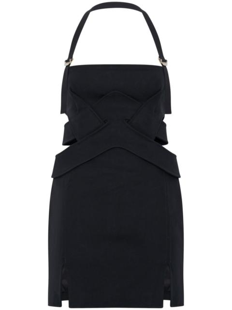 Arrow-weave minidress