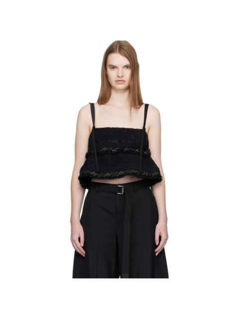 Black Tweed Camisole