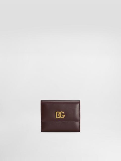 Calfskin wallet with DG logo