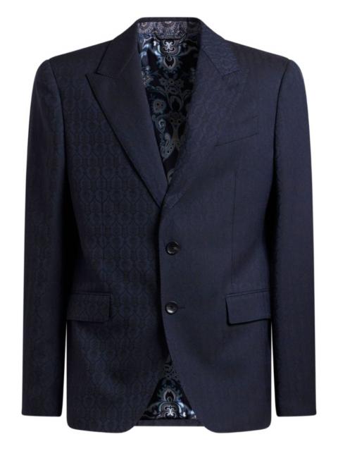 jacquard wool blazer