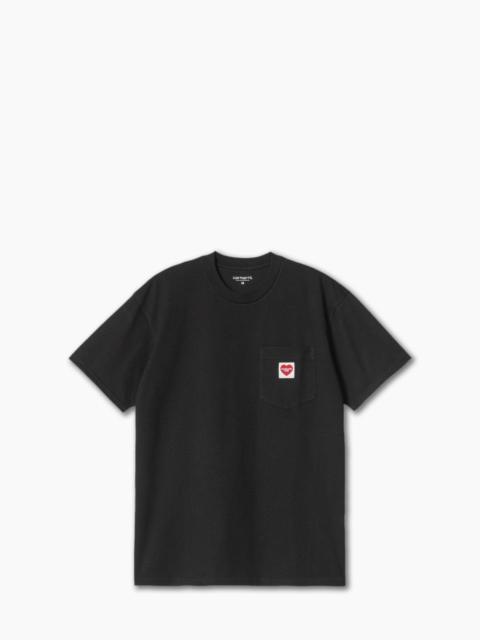 CARHARTT WIP S/S POCKET HEART T-SHIRT BLACK/RED