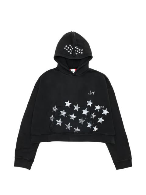star-print hoodie